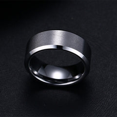 Classic Charm Stainless Steel Black Ring - Giortazo