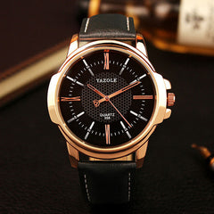 Rose-Gold Quartz Wristwatch for Men - Giortazo