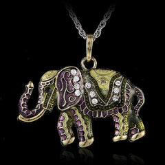 Vintage Women  Elephant Pendant with Exquisite Necklaces - Giortazo