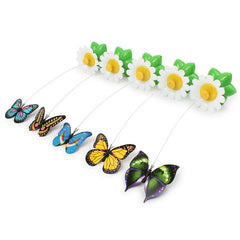 Electric Rotating Colorful Butterfly & Bird Cat Toys - Giortazo