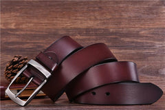 Designer Men's belt high quality genuine leather - Giortazo