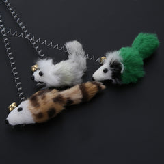 Three-Piece Funny Elastic Feather Mouse Cat Toy - Giortazo