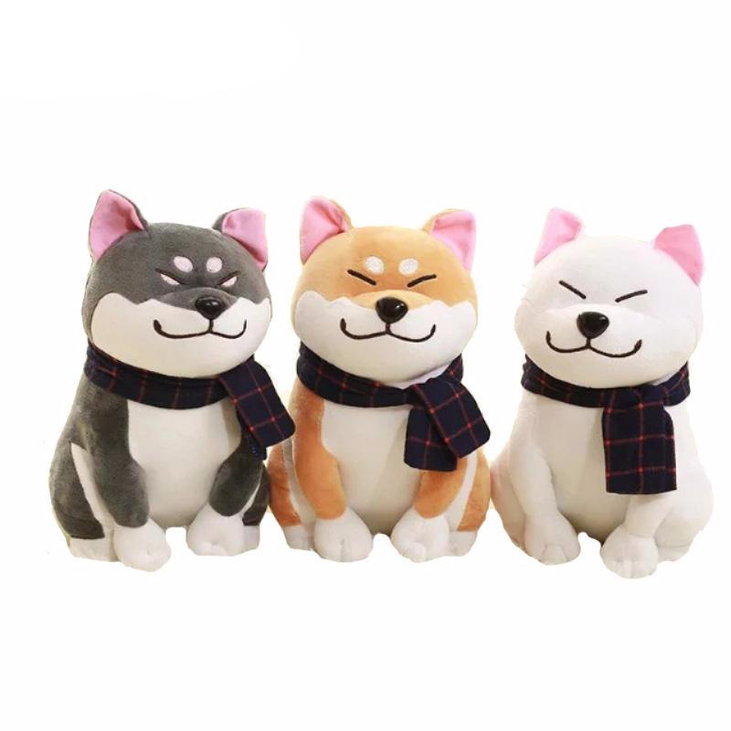 Cute Soft Shiba Inu Dog with Scarf Plush Toy - Giortazo