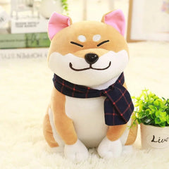 Cute Soft Shiba Inu Dog with Scarf Plush Toy - Giortazo