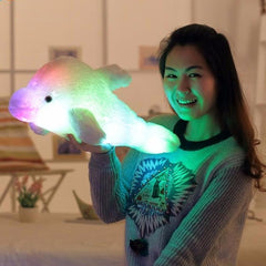 Colorful Led-Light Dolphin Stuffed Plush - Giortazo