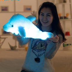 Colorful Led-Light Dolphin Stuffed Plush - Giortazo