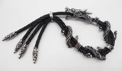Vintage Adjustable Leather Rope Charm Bracelets and Bangles for Men - Giortazo