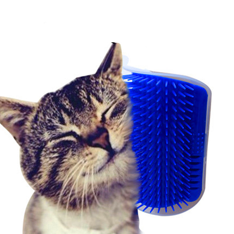 Wall-Mounted Self-Grooming Hair Brush with Catnip for Cats - Giortazo