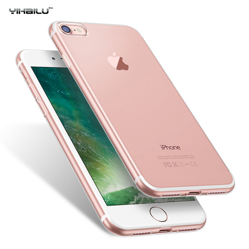 Soft Silicone Clear Case for iPhone 7 - Giortazo